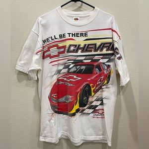 Vintage NASCAR Chevrolet Racing T-shirt Size XL All over print